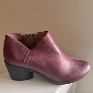 Dansko Ankle Booties in Rich Burgundy